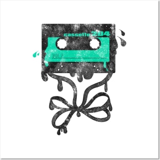 melting cassette shirt,audio cassette,cassette tape,old school,cassette party,retro cassette tape,vintage cassette tape Posters and Art